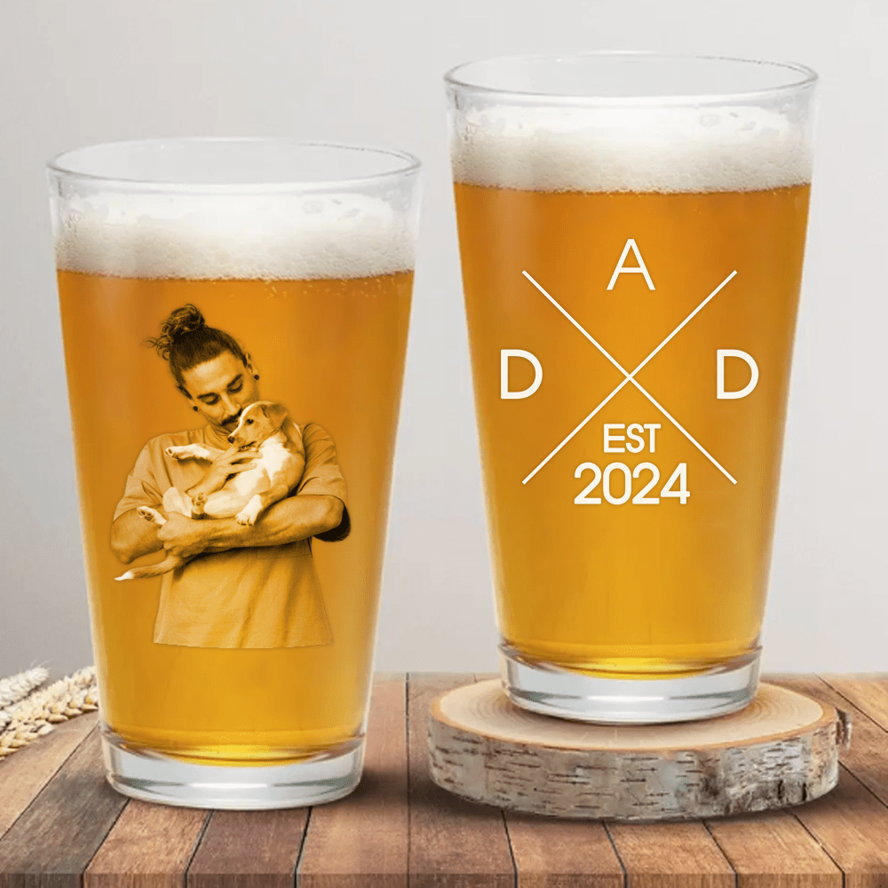 dad-established-beer-glass-new-dad-gift-soon-to-be-dad-first-time-father-gift-new-dad-christmas-gift-beer-glass-beer-gift-beer-mug-geckocustom