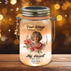 GeckoCustom Custom Photo Dad Mom In Heaven Mason Jar Light Personalized Memorial Gift CH07 895236 16oz