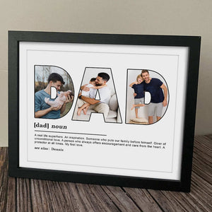 GeckoCustom Custom Photo Dad My First Love Father's Day Poster Canvas Picture Frame DM01 890959