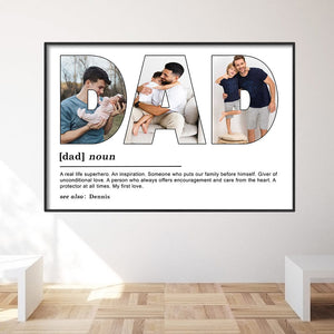 GeckoCustom Custom Photo Dad My First Love Father's Day Poster Canvas Picture Frame DM01 890959
