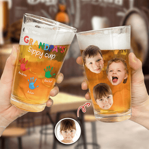GeckoCustom Custom Photo Dad's Sippy Cup Print Beer Glass HA75 890670 16oz