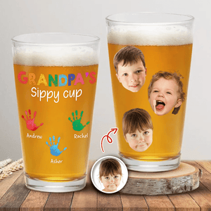 GeckoCustom Custom Photo Dad's Sippy Cup Print Beer Glass HA75 890670 16oz