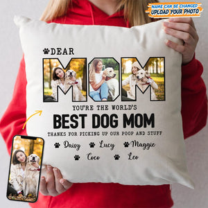 GeckoCustom Custom Photo Dear Mom You Are The World Pillow K228 889184