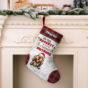 GeckoCustom Custom Photo Dear Santa I've Been A Very Good Dog Christmas Stocking HA75 891456