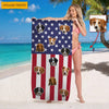 GeckoCustom Custom Photo Dog Beach Towel K228 HN590