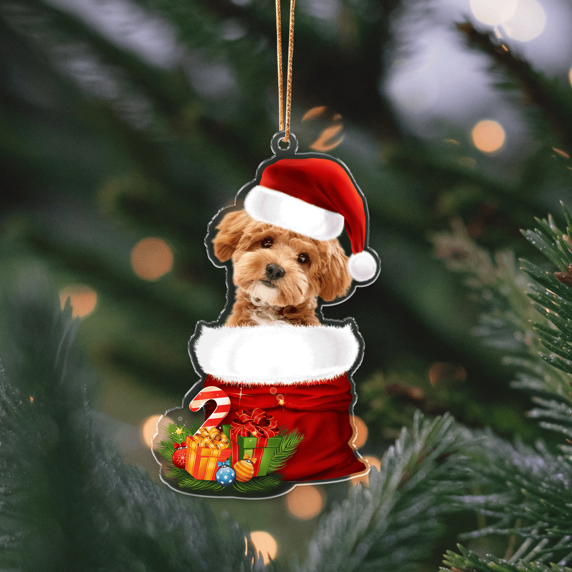 GeckoCustom Custom Photo Dog, Cat Christmas Gift Acrylic Ornament HA75 891094 1 Piece