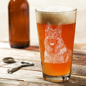 GeckoCustom Custom Photo Dog Cat Engraved Beer Glass TH10 891041 16oz