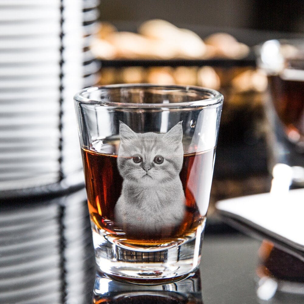 GeckoCustom Custom Photo Dog, Cat Engraved Shot Glass HA75 891776 1.5oz