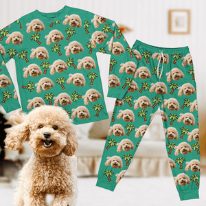 GeckoCustom Custom Photo Dog, Cat Face Gift For Dog, Cat Lovers Sleepwear HA75 891226