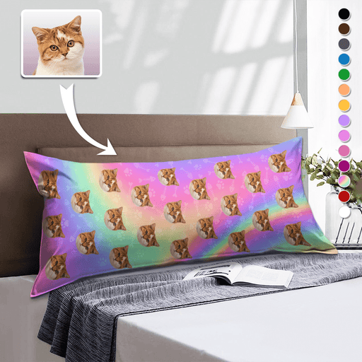 GeckoCustom Custom Photo Dog Cat Face Rectangle Pillow Case TA29 890150