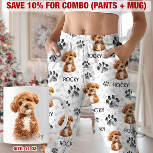 GeckoCustom Custom Photo Dog Cat Paw For Dog Cat Lover Pajamas Christmas HO82 NKT1 888684 Combo Pants + Mug 11oz (10% OFF) / For Kid / 3XS