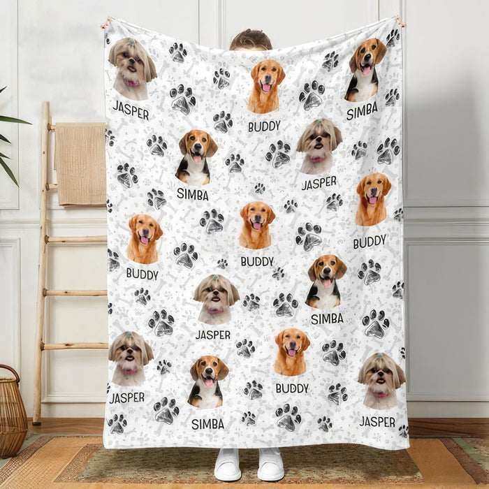 GeckoCustom Custom Photo Dog Cat Paw Pet Blanket T368 888773