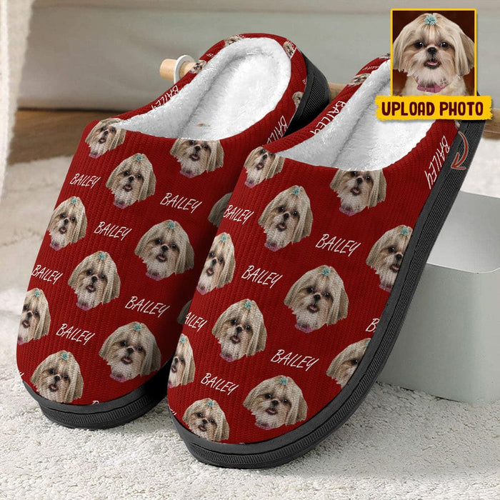 GeckoCustom Custom Photo Dog Cat Plush Slippers TA29 888683