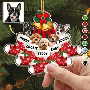 GeckoCustom Custom Photo Dog, Cat Stocking Acrylic Ornament HA75 891118