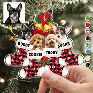 GeckoCustom Custom Photo Dog, Cat Stocking Acrylic Ornament HA75 891118