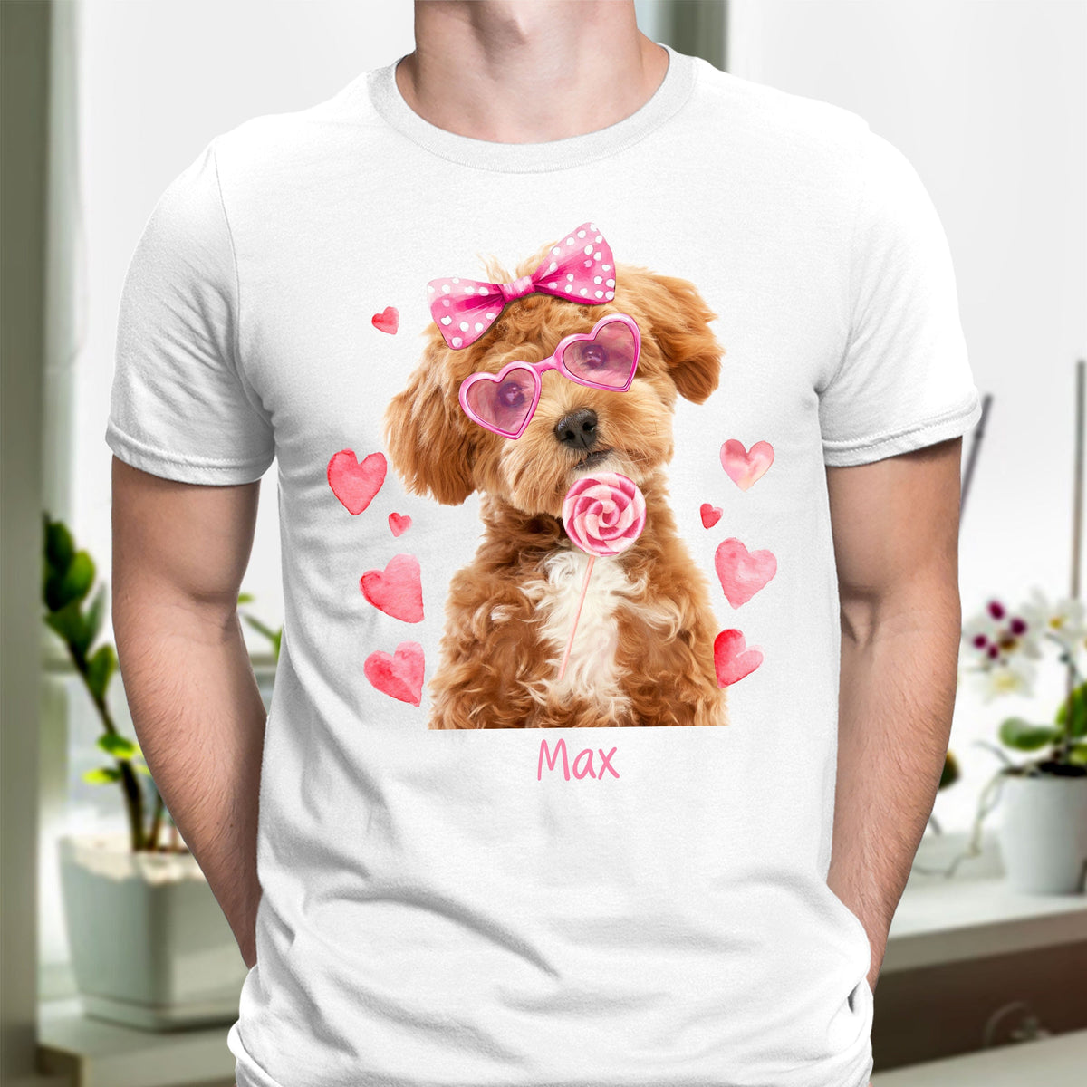 GeckoCustom Custom Photo Dog, Cat Valentine's Day Coquette Shirt HA75 891870