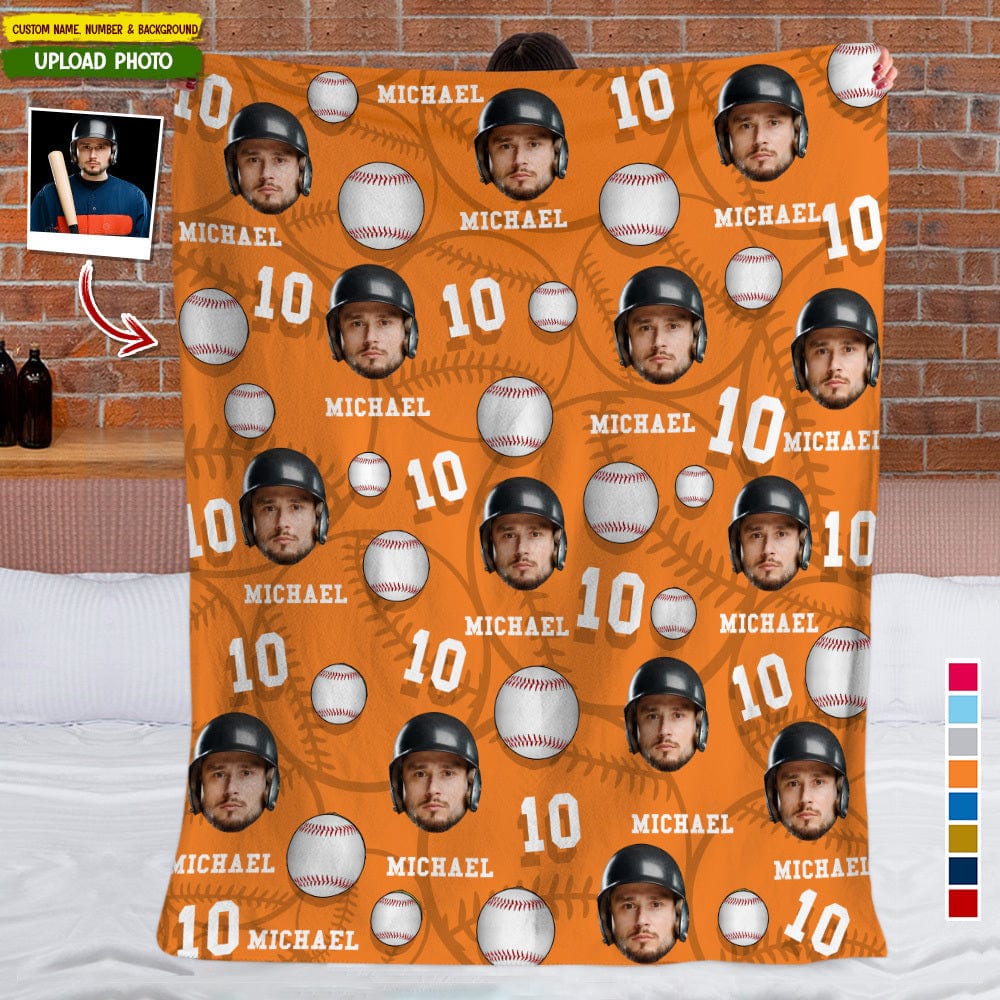 GeckoCustom Custom Photo Dog Cat With Baseball Blanket T286 HN590