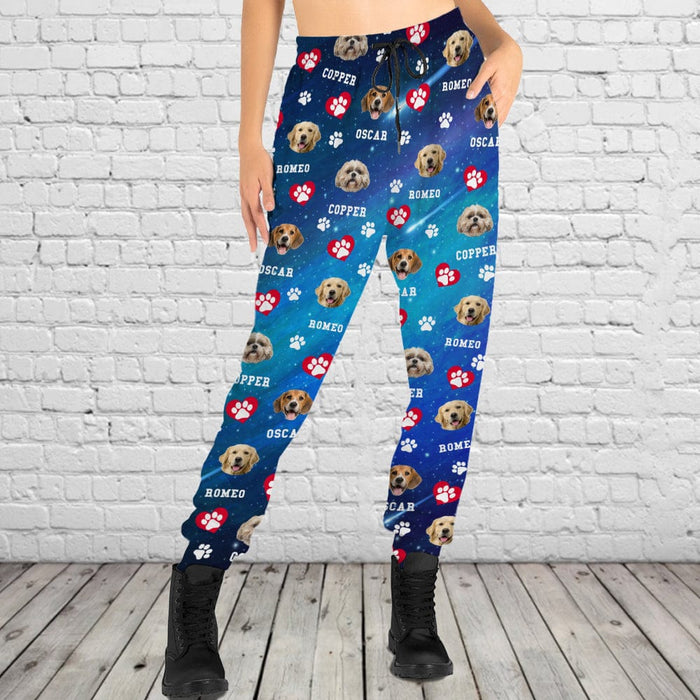 GeckoCustom Custom Photo Dog Cat With Paw Icon Pet Sweatpants T286 HN590 For Woman / S