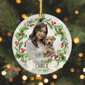 GeckoCustom Custom Photo Dog Ceramic Ornament For Christmas N304 889847