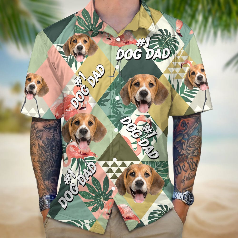 GeckoCustom Custom Photo Dog Dad Dog Mom Hawaii Shirt N304 889278