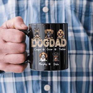 GeckoCustom Custom Photo Dog Dad Vinatge Map Mug N304 889395