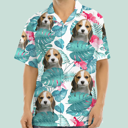 GeckoCustom Custom Photo Dog Men's Hawaiian Shirt K228 888280PP Upload Photo / With Pocket / S