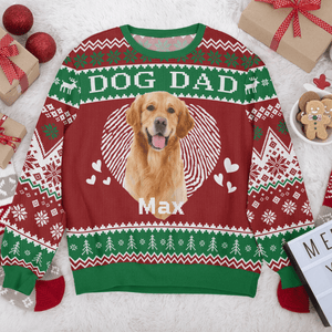 GeckoCustom Custom Photo Dog Mom Cat Mom Dog Dad Cat All-Over-Print Ugly Sweater HO82 893110