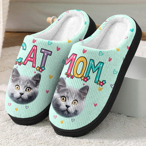 GeckoCustom Custom Photo Dog Mom, Dog Dad, Cat Mom, Cat Dad Dog Cat Slippers HA75 891412