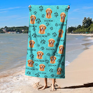 GeckoCustom Custom Photo Dog Paw For Dog Lover Beach Towel TH10 891445 30"x60"