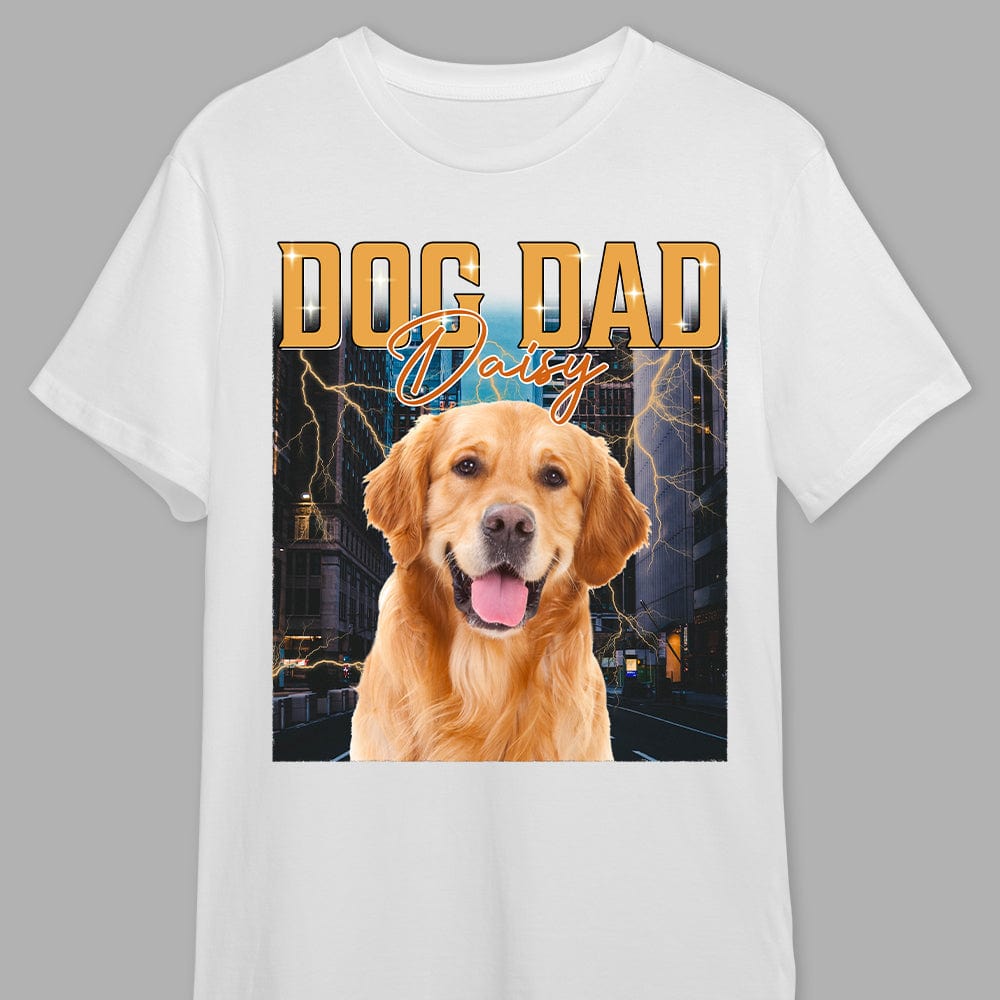 GeckoCustom Custom Photo Dog Portrait Vintage Shirt K228 889741 Premium Tee (Favorite) / P Light Blue / S