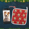 GeckoCustom Custom Photo Dog With Paw Pattern Oven Mitt TA29 889863