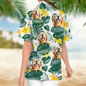 GeckoCustom Custom Photo Dog Women Hawaii Shirt DA199 890407