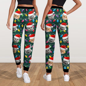 GeckoCustom Custom Photo Face Dog Christmas Funny Xmas Leds Sweatpants HA75 891704