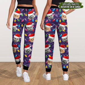 GeckoCustom Custom Photo Face Dog Christmas Funny Xmas Leds Sweatpants HA75 891704