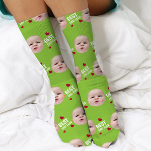 GeckoCustom Custom Photo Face Kids Father's Dad Socks HA75 891406