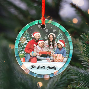 GeckoCustom Custom Photo Family Home Is Where Your People Are Acrylic Ornament HA75 891857 3 inch