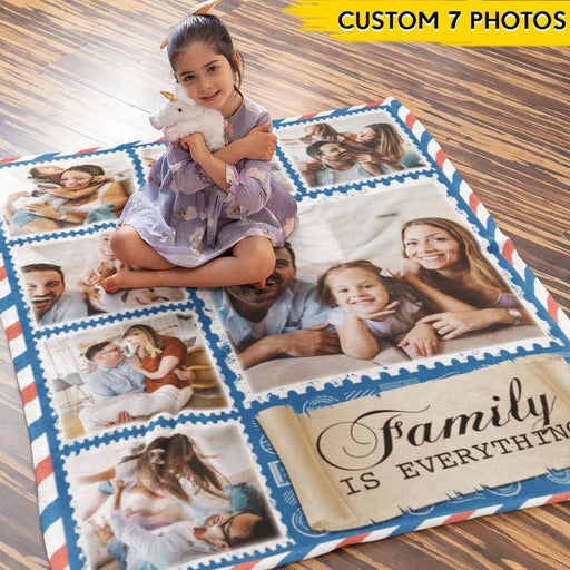 GeckoCustom Custom Photo Family Is Everything Blanket NA29 889855