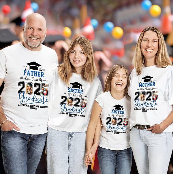 Custom Photo Graduation Shirt: Family Graduate 2025