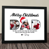 GeckoCustom Custom Photo Father's Christmas Family Picture Frame TA29 889906 10"x8"