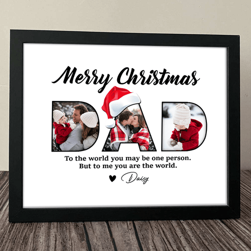 GeckoCustom Custom Photo Father's Christmas Family Picture Frame TA29 889906 10"x8"