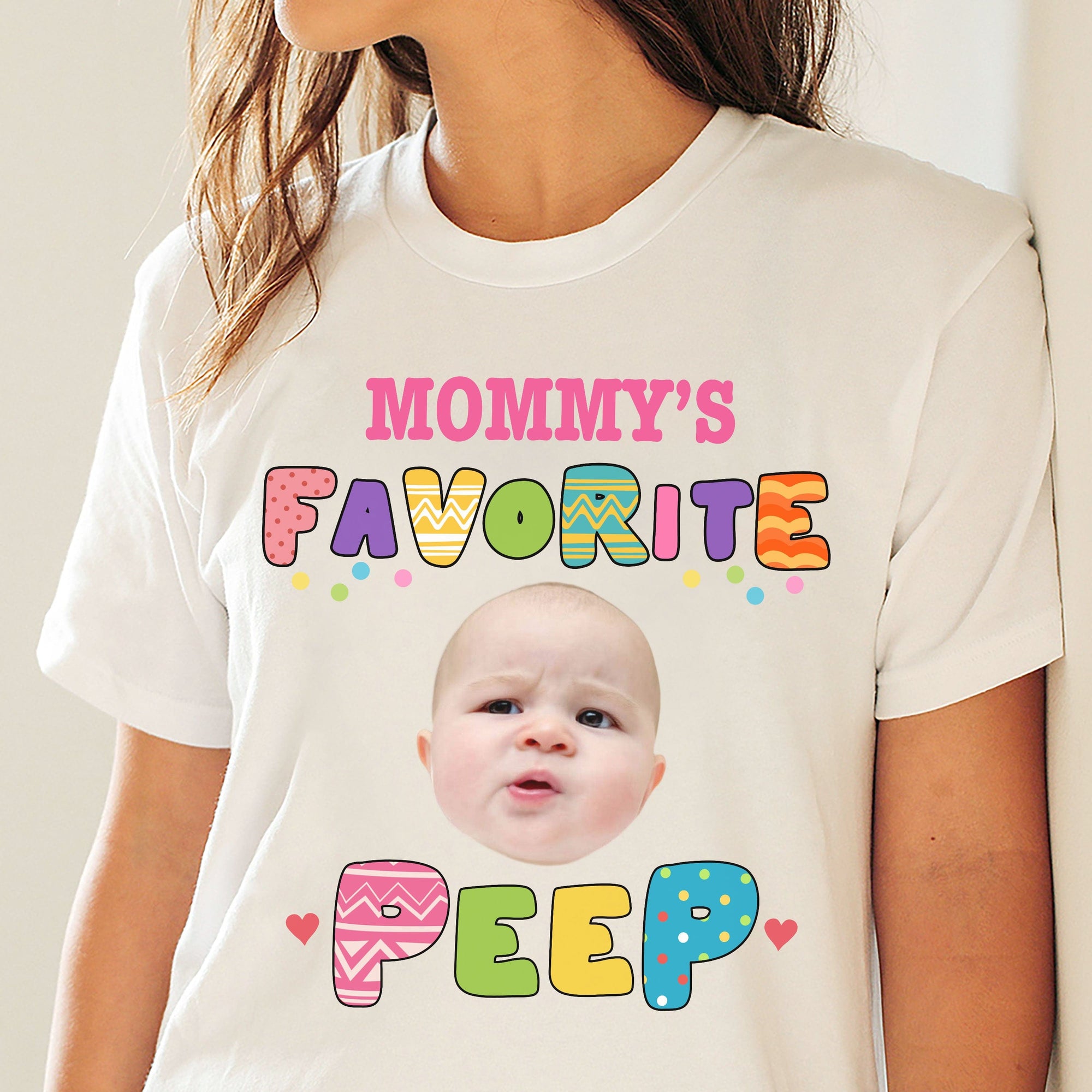 GeckoCustom Custom Photo Favorite Peep For Easter Day Shirt TH10 892317 Women Tee / Light Blue Color / S