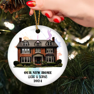 GeckoCustom Custom Photo First Christmas New Home Gift Ceramic Ornament HA75 891188