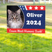 GeckoCustom Custom Photo Flag of the America For Cat Lover Yard Sign T368 889627