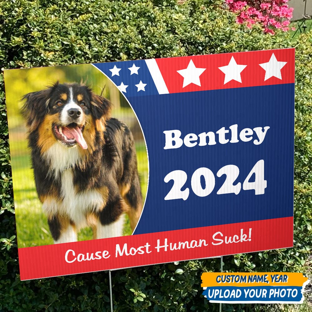 GeckoCustom Custom Photo Flag of the America For Dog Lover, Cat Lover Yard Sign T368 889627