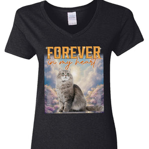 GeckoCustom Custom Photo For Cat Lover Shirt TA29 889683 Women V-neck / V Black / S