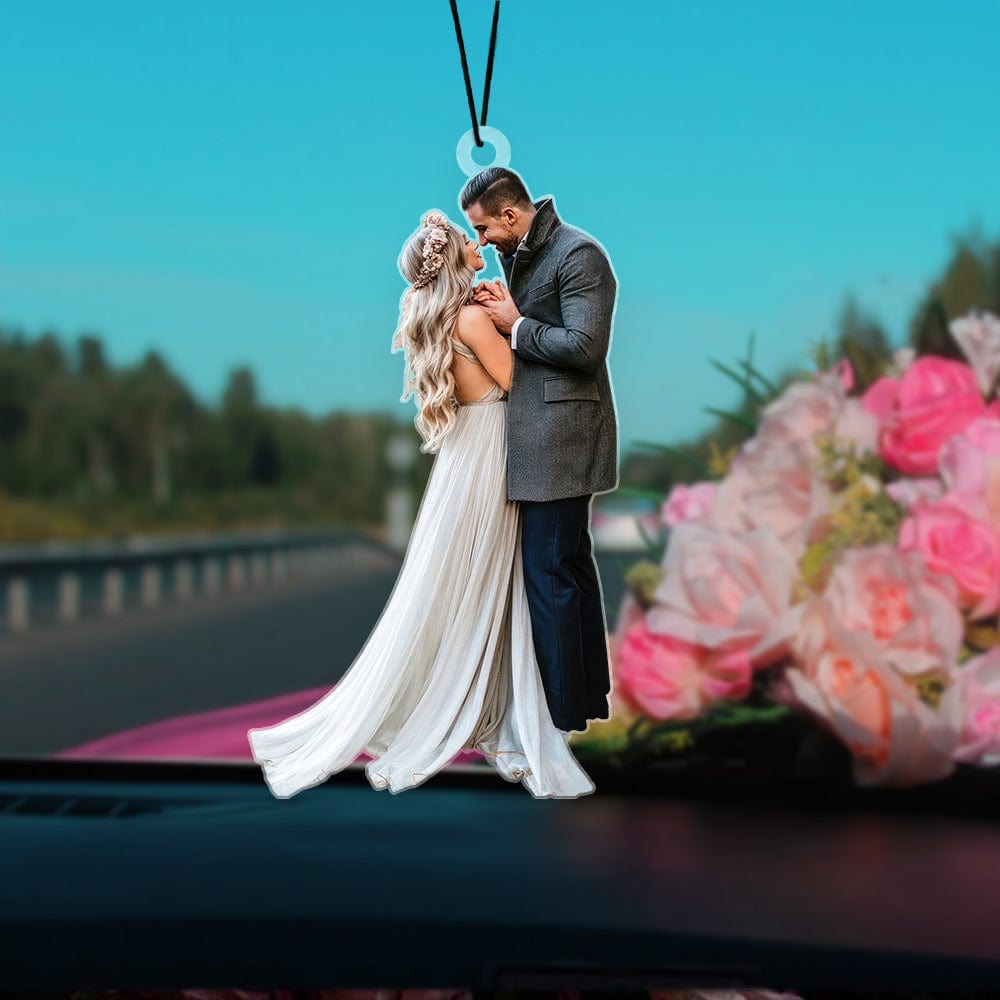 GeckoCustom Custom Photo For Couple Valentine's Day Car Hanging TH10 892263 3"H x 1.5"W