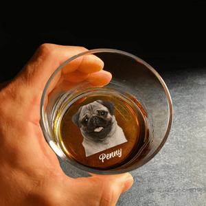 GeckoCustom Custom Photo For Dog Lover Rock Glass K228 890805