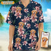 GeckoCustom Custom Photo For Dog Lover With Lily Flowers Hawaii Shirt N304 889303