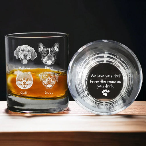 GeckoCustom Custom Photo From The Reasons You Drink For Dog Lover Rock Glass TA29 890801