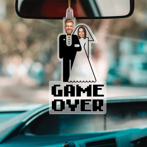 GeckoCustom Custom Photo Funny Game Over Bride And Groom Acrylic Car Air Freshener N304 890006